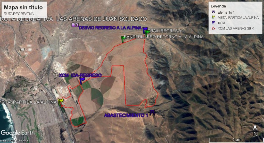 RUTA RECREATIVA xcm y trail LA ARENAS